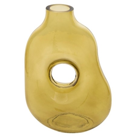 Vaza Donut, sticla, verde, H.25 cm, 193825A