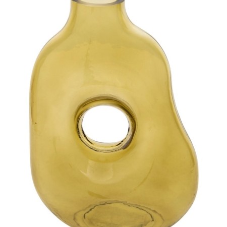 Vaza Donut, sticla, verde, H.25 cm, 193825A