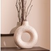 Vaza Cercle, ceramica, alb/negru, D.27 cm, 204288