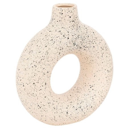 Vaza Cercle, ceramica, alb/negru, D.27 cm, 204288