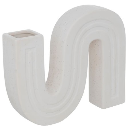 Vaza Soliflore, ceramica, alb, H.21 cm, 196678