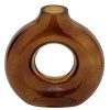 Vaza Circle, sticla, maro, H.20 cm, 206571