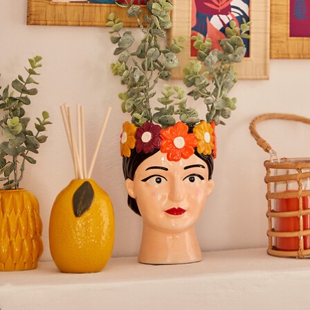 Vaza Woman, ceramica, multicolor, D.13 cm, 206615