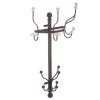 Cuier de perete, metal negru si portelan, Boyle, H. 87 cm, 140309