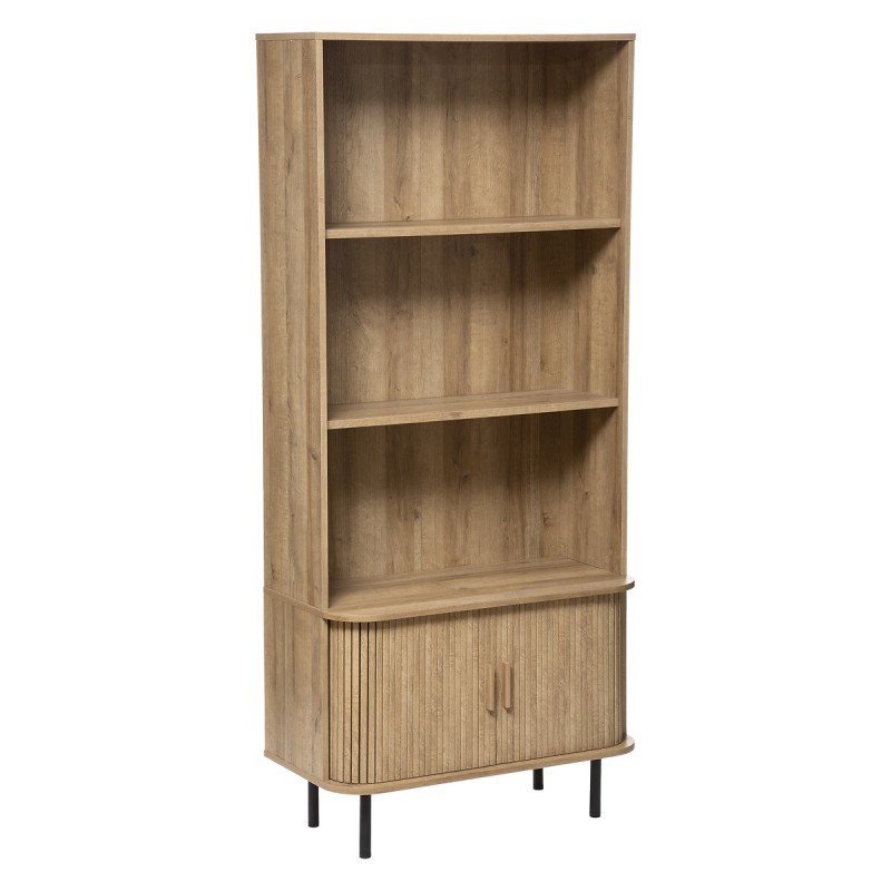 Biblioteca din metal si MDF, 2 usi, Colva, H.179 cm, 184926