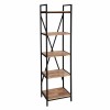 Raft Edena, 5 polite lemn, structura metal negru, H.180 cm, 179052