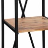 Raft Edena, 5 polite lemn, structura metal negru, H.180 cm, 179052