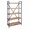 Raft Edena, 5 polite lemn, structura metal negru, H.180 cm, 179053