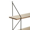 Raft de perete Iris, metal negru, 4 polite din MDF, H.81 cm, 179497