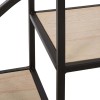Raft de perete Torof, metal negru, 4 polite MDF, D.78 cm, 157025