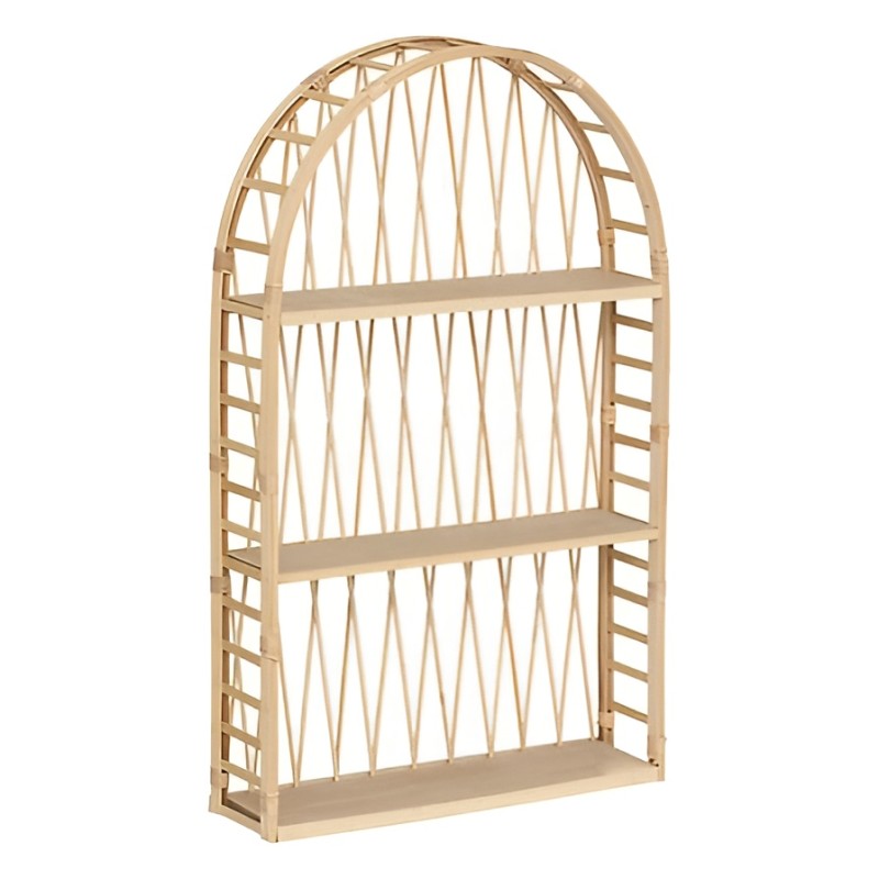 Raft de perete Anahi, bambus si MDF, bej, H.74 cm, 206426