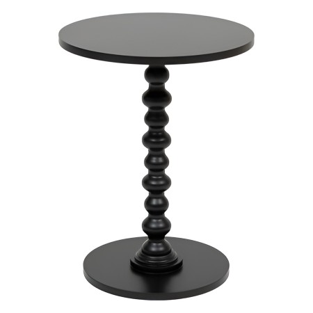 Masuta laterala Alix, lemn, negru, D.38 cm, 206005B