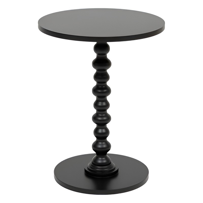 Masuta laterala Alix, lemn, negru, D.38 cm, 206005B