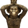 Masuta de cafea Monkey, sticla, polirasina, D.40 cm, 197755