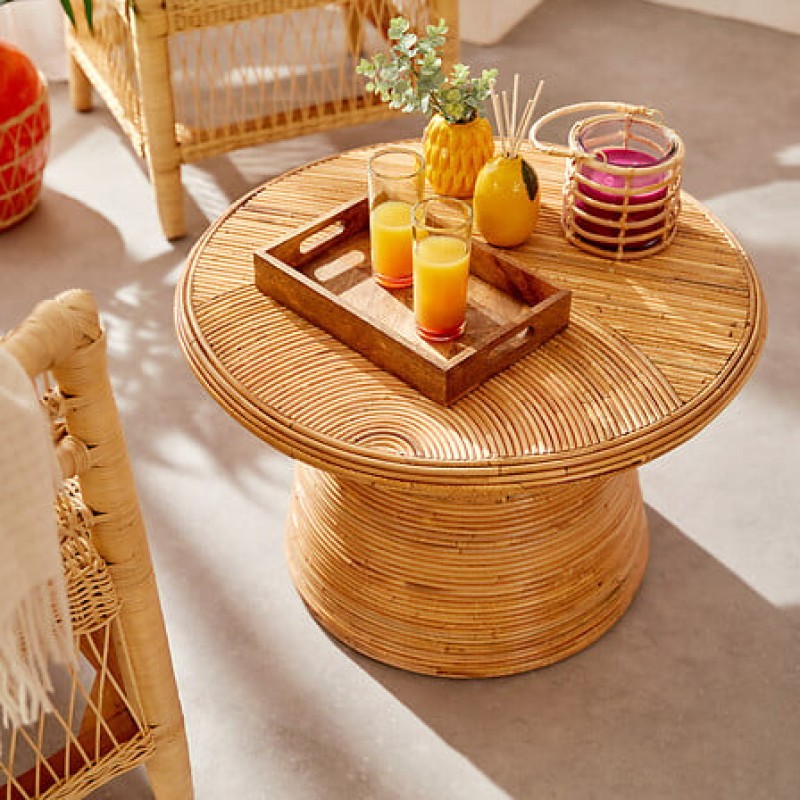 Masuta cafea Tanae, rattan, D.70 cm, 206018