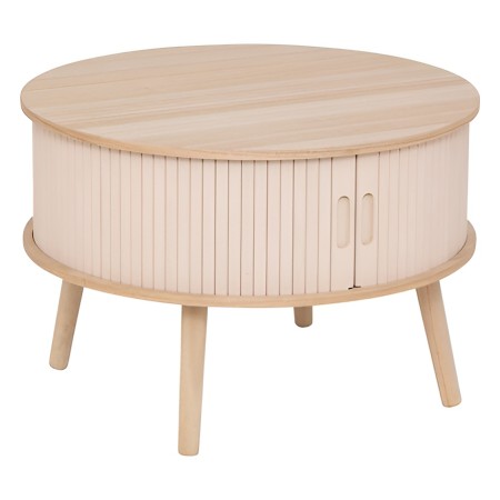 Masuta cafea Nysos, lemn, crem, D.60 cm, 206053A