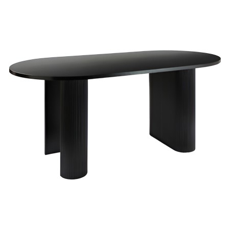Masa dining Olova, MDF negru, L.180 cm, 206038