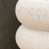 Masuta laterala Stoneto, ceramica, alb, D.35 cm, 206003B