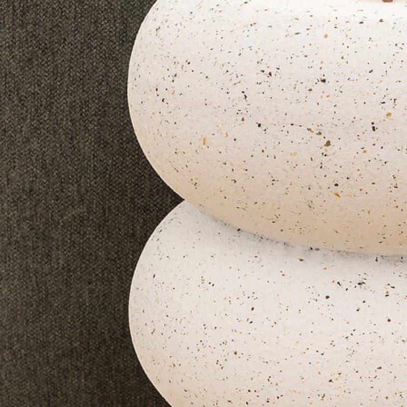 Masuta laterala Stoneto, ceramica, alb, D.35 cm, 206003B