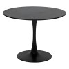Masa dining rotunda Elias, metal, lemn, neagra, D.102 cm, 184932A