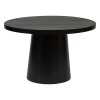 Masa dining Boki, lemn de mango, negru, D.120 cm, 197774