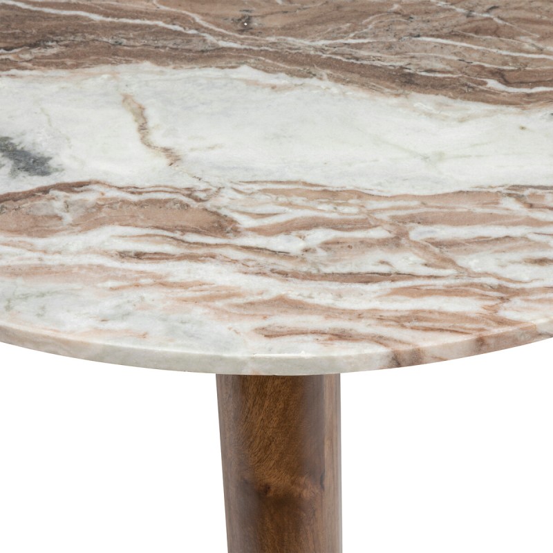 Masuta de cafea Coppa, marmura si lemn de mango, D.91 cm, 194652