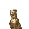 Masuta de cafea Leopard, sticla, polirasina, D.40 cm, 197754