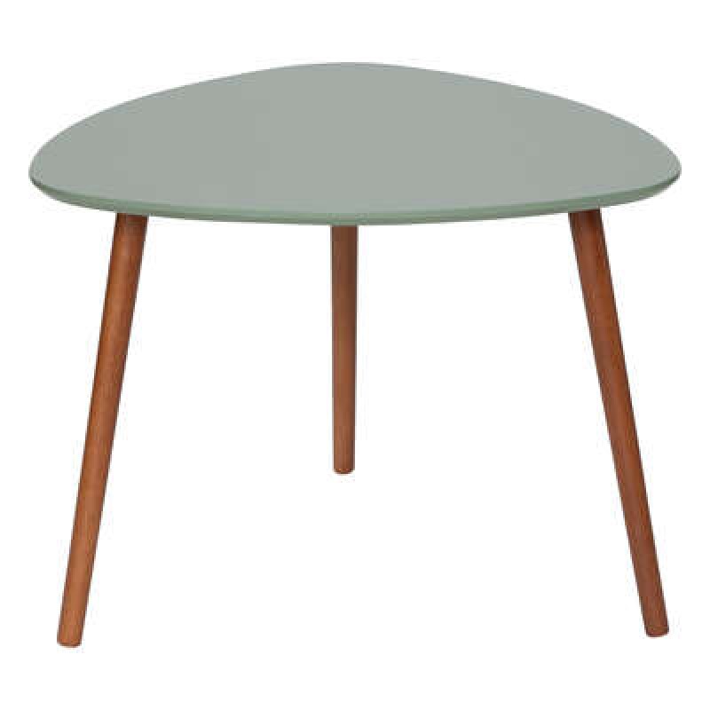 Set 3 masute cafea Mileo, picioare din lemn, blat MDF, 3 culori, L.34/46/60 cm, 157052I