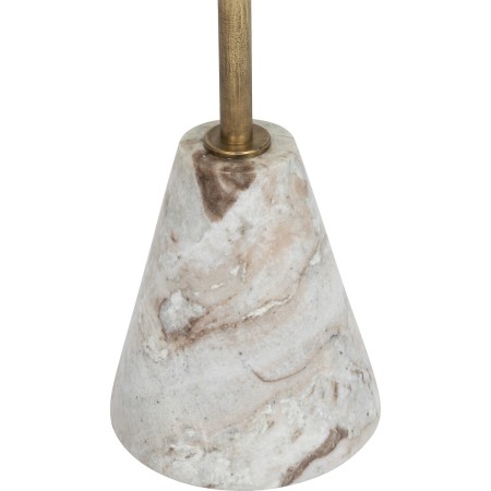 Masuta laterala Neith, metal, marmura, blat lemn, D.35 cm, 194640