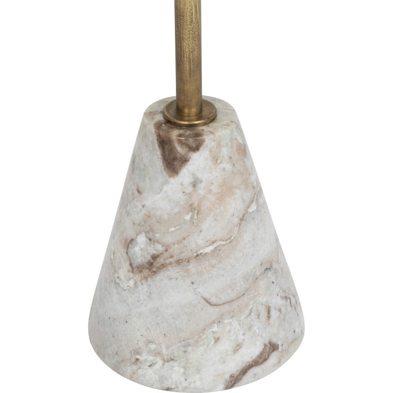 Masuta laterala Neith, metal, marmura, blat lemn, D.35 cm, 194640