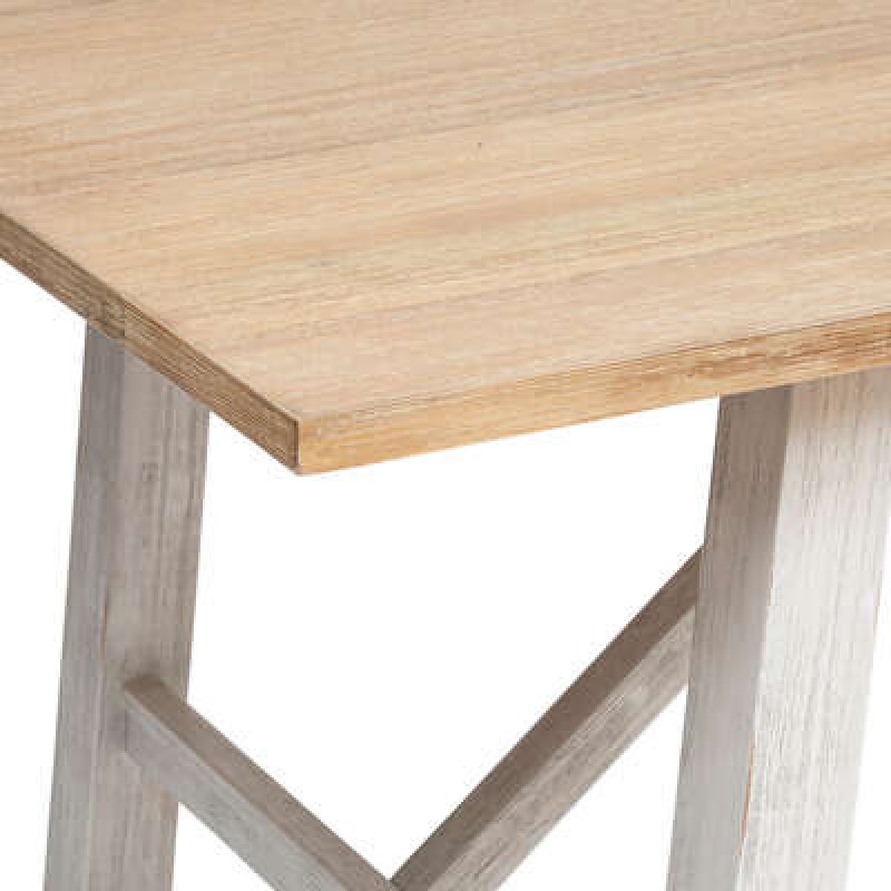 Masa dining Olbia, lemn si MDF, alb, L.200 cm, 197722