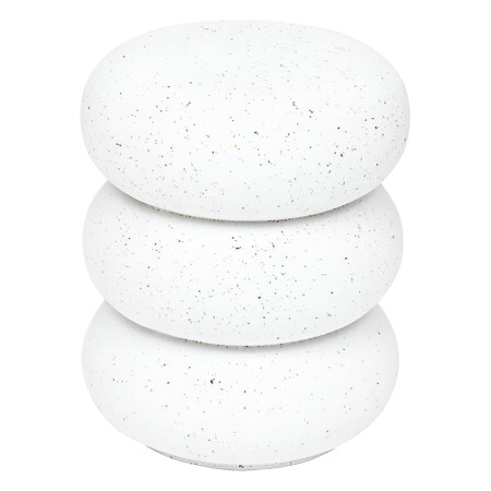 Masuta laterala Stoneto, ceramica, alb, D.35 cm, 206003B