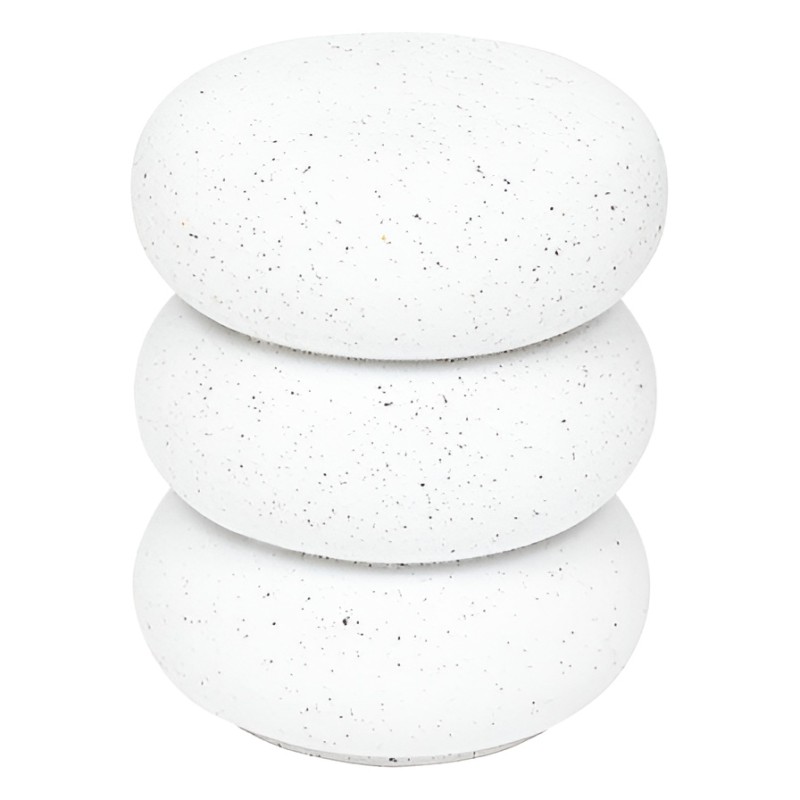 Masuta laterala Stoneto, ceramica, alb, D.35 cm, 206003B