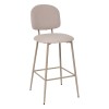 Scaun bar Kamili, poliester si metal, bej, H.108 cm, 207321A