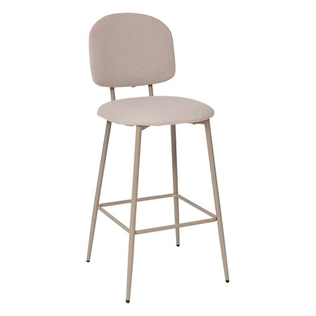 Scaun bar Kamili, poliester si metal, bej, H.108 cm, 207321A