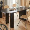 Masa dining Olova, MDF negru, L.180 cm, 206038