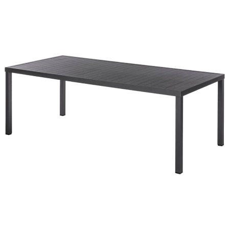 Masa de gradina dreptunghiulara Piazza, metal, gri, L. 210 cm, 139826