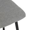 Scaun bar Sirac, picioare din metal negru, textil gri, H.104 cm, 207325A