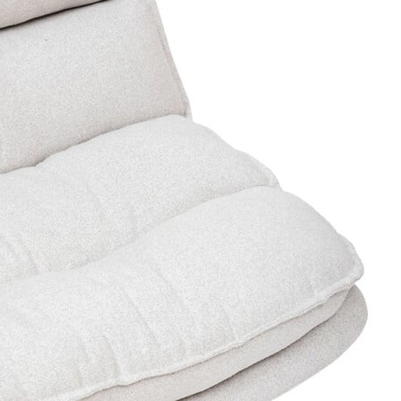 Scaun de birou rotativ Harper, textil bej deschis, H.87 cm, 207310A