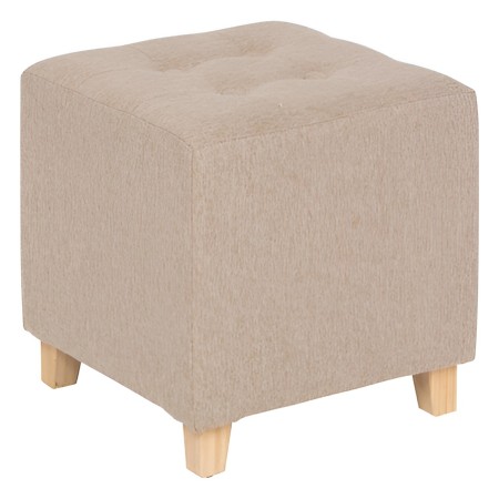 Taburet Leandre, lemn de pin, textil bej, L.35 cm, 121360T