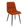Scaun dining Sirac, picioare din metal negru, textil caramiziu, H.83 cm, 184905E