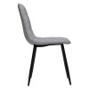 Scaun dining Sirac, picioare din metal negru, textil gri, H.83 cm, 184905A