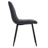 Scaun dining Sirac, picioare din metal negru, textil gri deschis, H.83 cm, 184905B