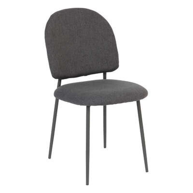 Scaun dining Kamili, metal, poliester, gri, H.84 cm, 202248B