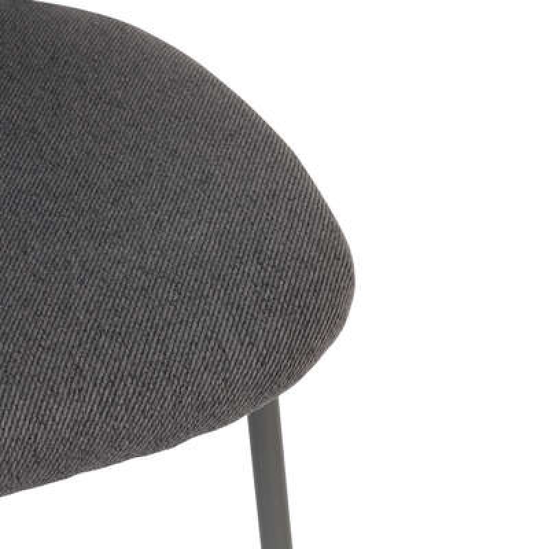 Scaun dining Kamili, metal, poliester, gri, H.84 cm, 202248B