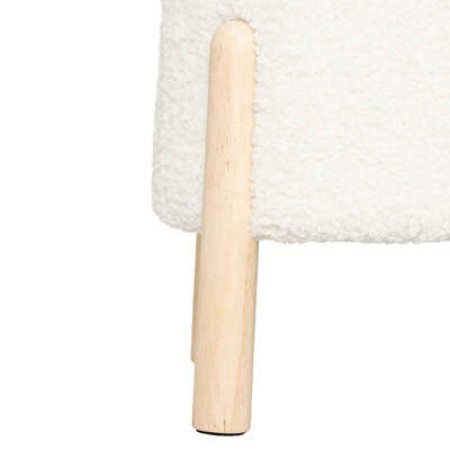 Taburet Inuit, picioare lemn, boucle, H.41 cm, 202272
