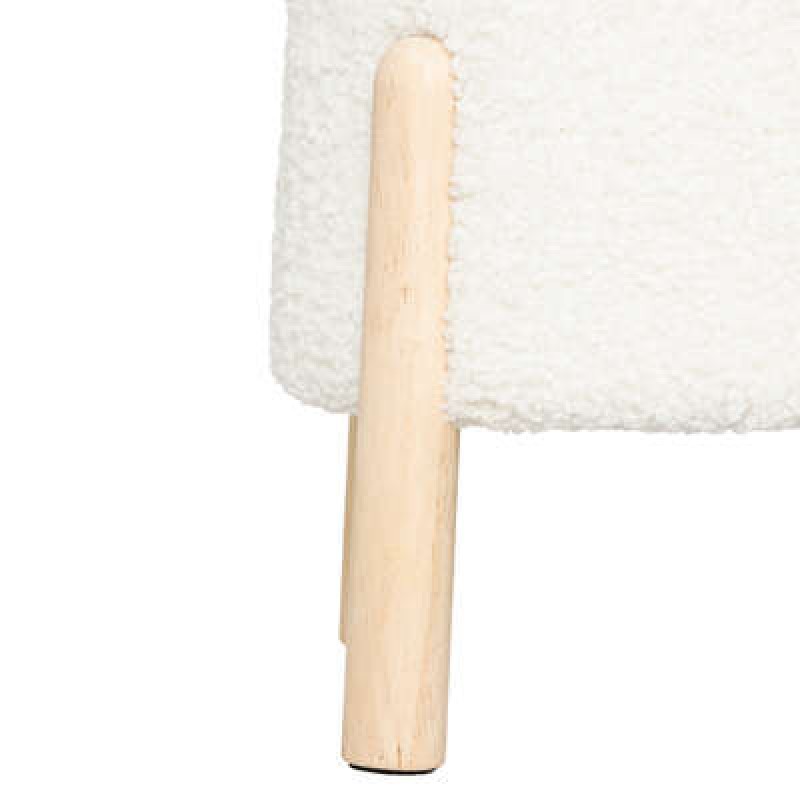 Taburet Inuit, picioare lemn, boucle, H.41 cm, 202272
