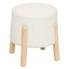 Taburet Inuit, picioare lemn, boucle, H.41 cm, 202272