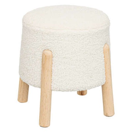 Taburet Inuit, picioare lemn, boucle, H.41 cm, 202272