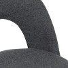 Scaun dining Raven, metal, textil gri, H.81 cm, 207301B